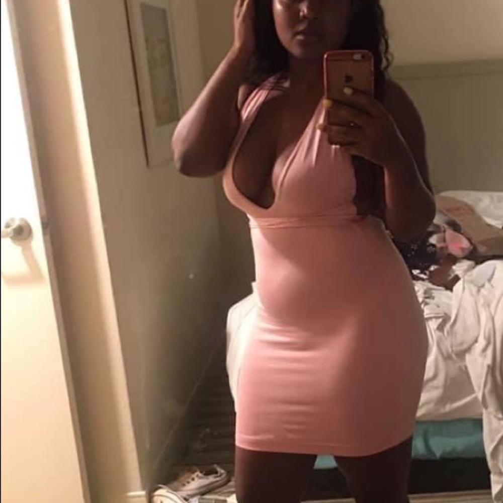 Strappy pink dress